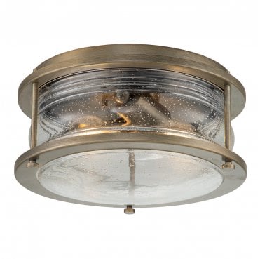 KL-ASHLANDBAY-F-BU Ashland Bay Outdoor IP44 2 Light Ceiling Flush in a Burnished Bronze Finish