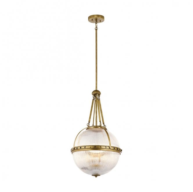 Kichler KL-ASTER-P-NBR Aster 3 Light Pendant in a Natural Brass Finish