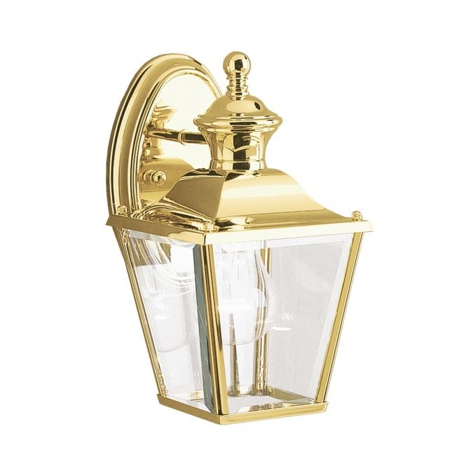 Kichler KL-BAY-SHORE2-S Bay Shore Outdoor IP44 1 Light Small Wall Light in a Polished Brass Finish