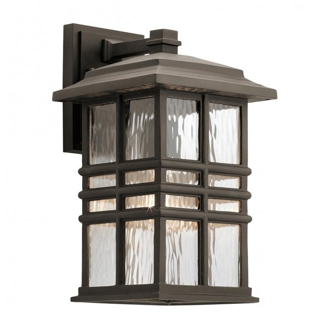 Kichler KL-BEACON-SQUARE-M-OZ Beacon Square Outdoor IP44 1 Light Wall Lantern in an Old Bronze Finish