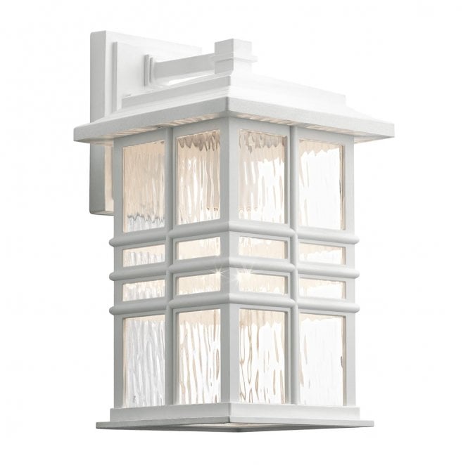 Kichler KL-BEACON-SQUARE-M-WHT Beacon Square Outdoor IP44 1 Light Wall Lantern in a White Finish