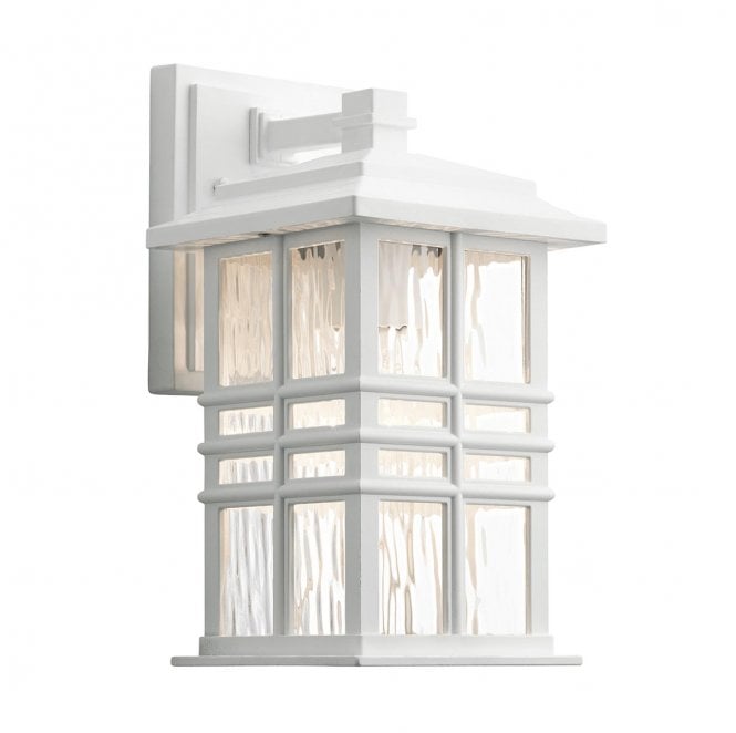 Kichler KL-BEACON-SQUARE-S-WHT Beacon Square Outdoor IP44 1 Light Wall Lantern in a White Finish