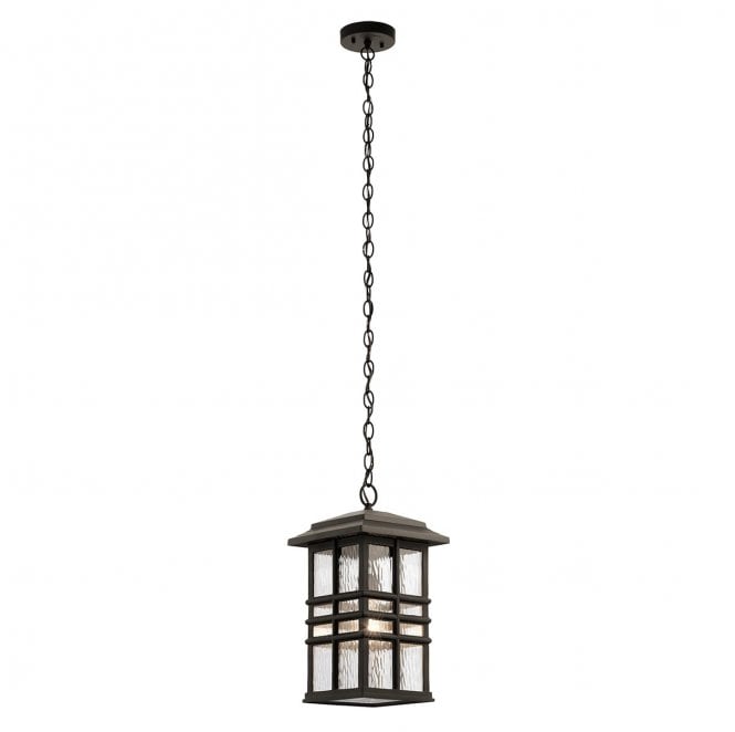 Kichler KL-BEACON-SQUARE8-OZ Beacon Square Outdoor IP44 1 Light Chain Lantern in an Old Bronze Finish