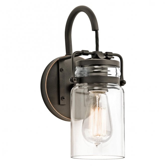 Kichler KL-BRINLEY1-OZ Brinley 1 Light Wall Light in an Old Bronze Finish