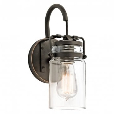 KL-BRINLEY1-OZ Brinley 1 Light Wall Light in an Old Bronze Finish