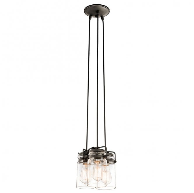 Kichler KL-BRINLEY3-OZ Brinley 3 Light Pendant in an Old Bronze Finish