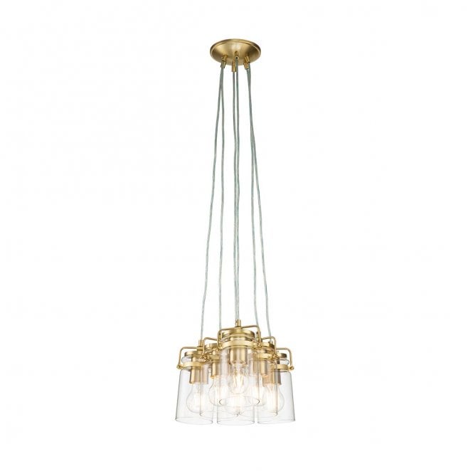 Kichler KL-BRINLEY6-BB Brinley 6 Light Pendant in a Brushed Brass Finish