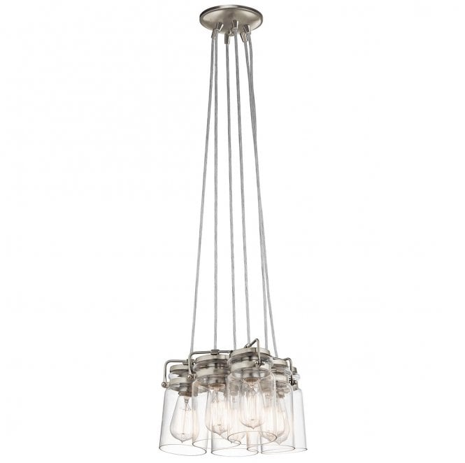 Kichler KL-BRINLEY6-NI Brinley 6 Light Pendant in a Brushed Nickel Finish