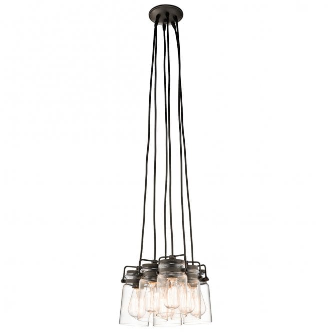 Kichler KL-BRINLEY6-OZ Brinley 6 Light Pendant in an Old Bronze Finish