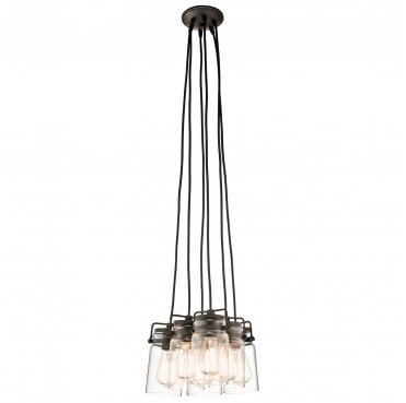 KL-BRINLEY6-OZ Brinley 6 Light Pendant in an Old Bronze Finish