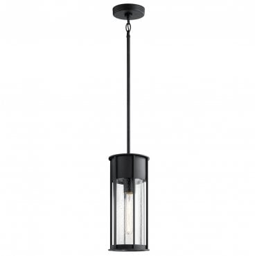KL-CAMILLO-P-TBK Camillo Outdoor IP44 1 Light Pendant in a Textured Black Finish
