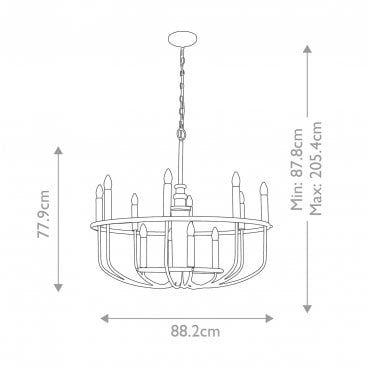 Kichler KL-CAPITOL-HILL12-BN Capitol Hill 12 Light Chandelier in a Brushed Nickel Finish