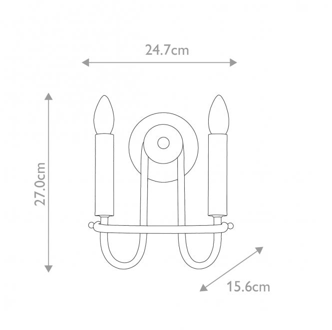 Kichler KL-CAPITOL-HILL2-BN Capitol Hill 2 Light Wall Light in a Brushed Nickel Finish