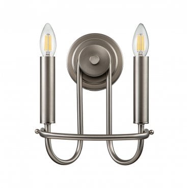 KL-CAPITOL-HILL2-BN Capitol Hill 2 Light Wall Light in a Brushed Nickel Finish