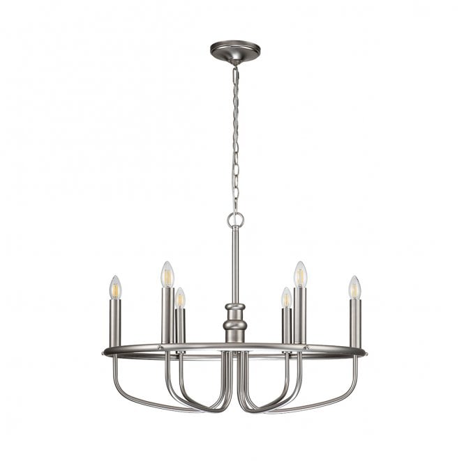 Kichler KL-CAPITOL-HILL6-BN Capitol Hill 6 Light Chandelier in a Brushed Nickel Finish