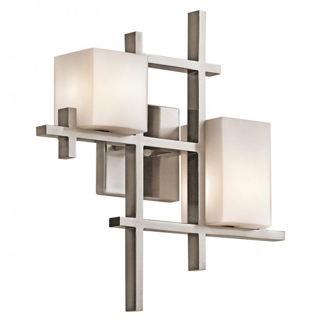 Kichler KL-CITY-LIGHTS2 City Lights 2 Light Wall Light in a Classic Pewter Finish