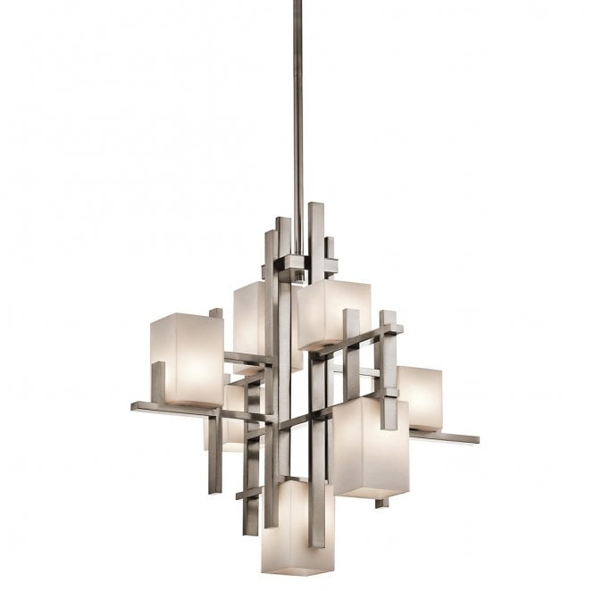 Kichler KL-CITY-LIGHTS7A City Lights 7 Light Chandelier in a Classic Pewter Finish