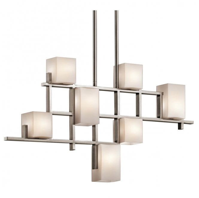 Kichler KL-CITY-LIGHTS7B City Lights 7 Light Linear Chandelier in a Classic Pewter Finish