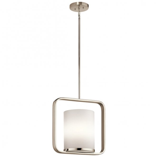 Kichler KL-CITY-LOFT-P-M City Loft 1 Light Medium Pendant in a Polished Nickel Finish