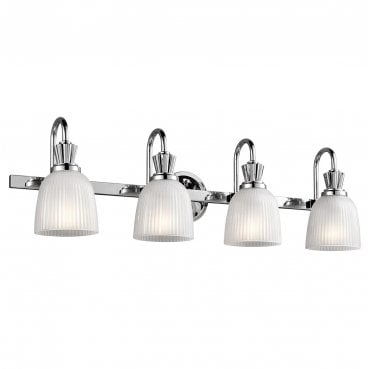KL-CORA4-BATH Cora IP44 4 Light Wall Light in a Polished Chrome Finish