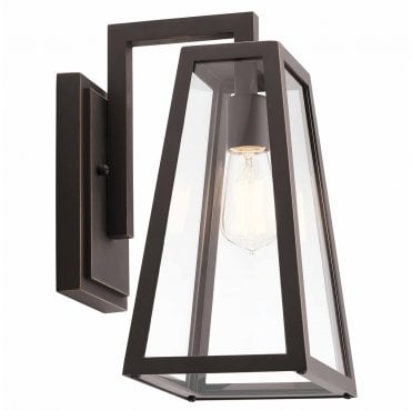 KL-DELISON-M-RZ Delison Outdoor IP44 1 Light Medium Wall Lantern in a Rubbed Bronze Finish
