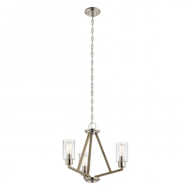 Kichler KL-DERYN3-DAG Deryn 3 Light Chandelier in a Distressed Antique Grey Finish
