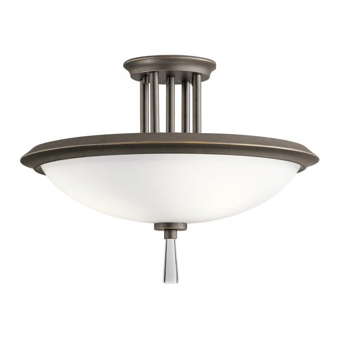 Kichler KL-DREYFUS-SFOZ Dreyfus 3 Light Semi Flush Light in an Old Bronze Finish