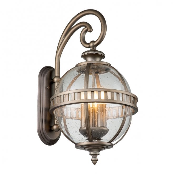 Kichler KL-HALLERON-2M-BU Halleron Outdoor IP44 3 Light Wall Lantern in a Burnished Bronze