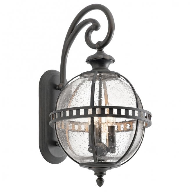 Kichler KL-HALLERON-2M Halleron Outdoor IP44 3 Light Wall Lantern in a Londonderry Finish