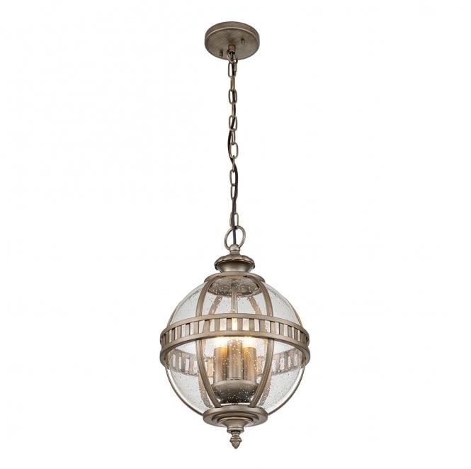 Kichler KL-HALLERON-8M-BU Halleron Outdoor IP44 3 Light Chain Lantern in a Burnished Bronze Finish