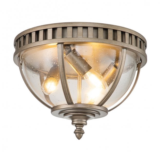 Kichler KL-HALLERON-F-BU Halleron Outdoor IP44 3 Light Ceiling Flush Light in a Burnished Bronze Finish