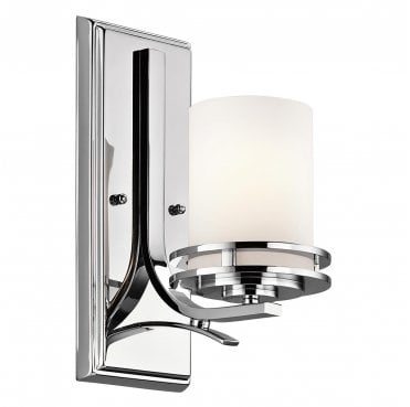 Kichler KL-HENDRIK1-BATH Hendrik IP44 1 Light Wall Light in a Polished Chrome Finish