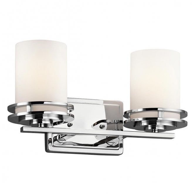 Kichler KL-HENDRIK2-BATH Hendrik IP44 2 Light Wall Light in a Polished Chrome Finish