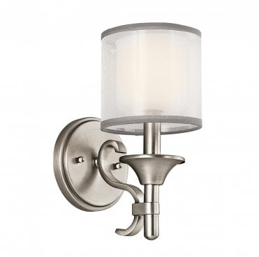 KL-LACEY1-AP Lacey 1 Light Wall Light in an Antique Pewter Finish