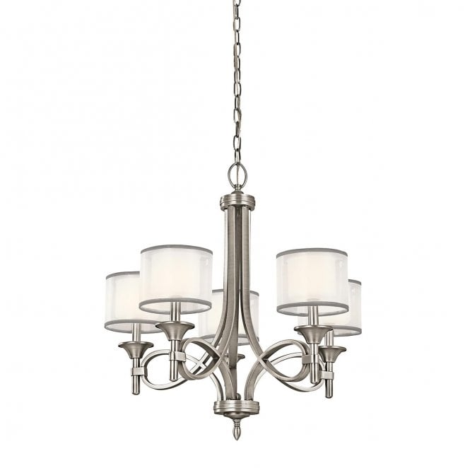 Kichler KL-LACEY5-AP Lacey 5 Light Chandelier in an Antique Pewter Finish