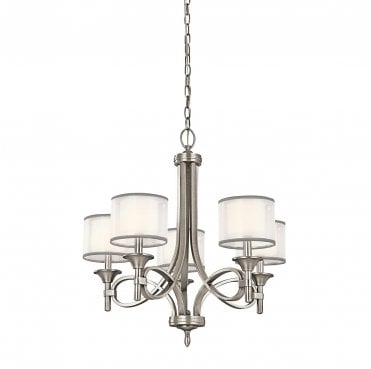 KL-LACEY5-AP Lacey 5 Light Chandelier in an Antique Pewter Finish