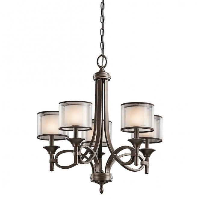 Kichler KL-LACEY5-MB Lacey 5 Light Chandelier in a Mission Bronze Finish