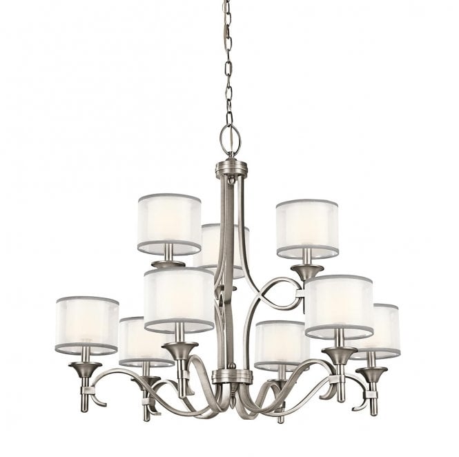 Kichler KL-LACEY9-AP Lacey 9 Light Chandelier in an Antique Pewter Finish