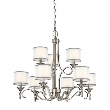 KL-LACEY9-AP Lacey 9 Light Chandelier in an Antique Pewter Finish