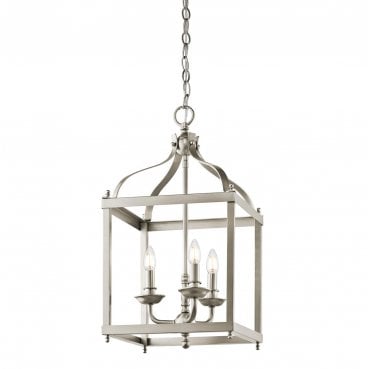 KL-LARKIN-P-M-NI Larkin 3 Light Medium Pendant in a Brushed Nickel Finish