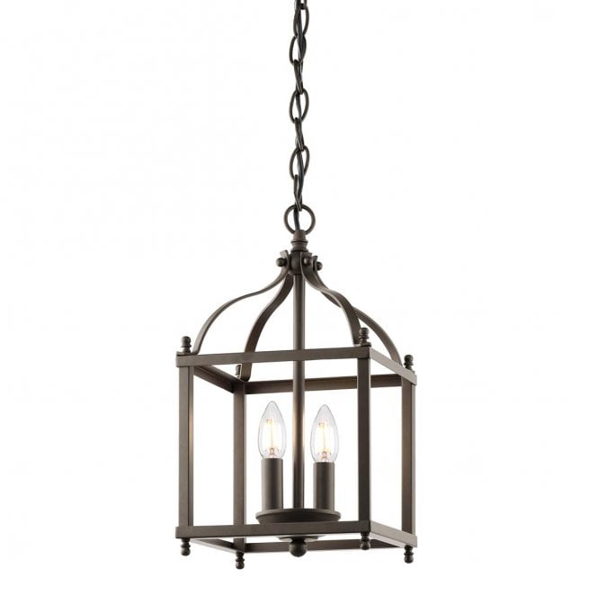 Kichler KL-LARKIN-P-S-OZ Larkin 2 Light Small Pendant in an Old Bronze Finish