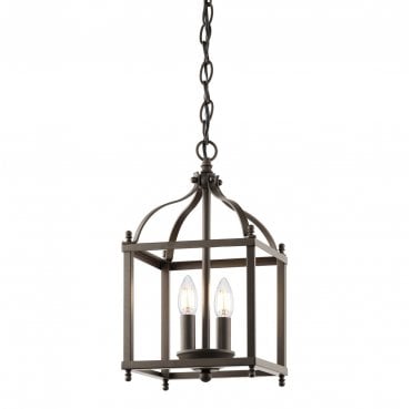 KL-LARKIN-P-S-OZ Larkin 2 Light Small Pendant in an Old Bronze Finish