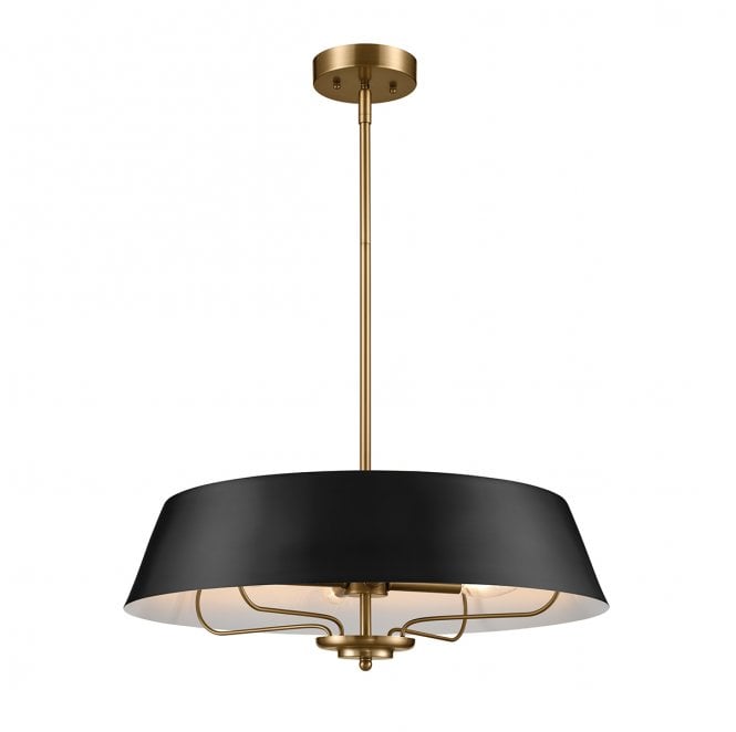 Kichler KL-LUELLA-4P-BKB Luella 4 Light Duo Mount Pendant in a Black and Brass Finish