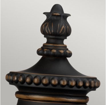 KL-LUVERNE3-M Luverne Outdoor IP44 1 Light Medium Pedestal in a Rubbed Bronze Finish