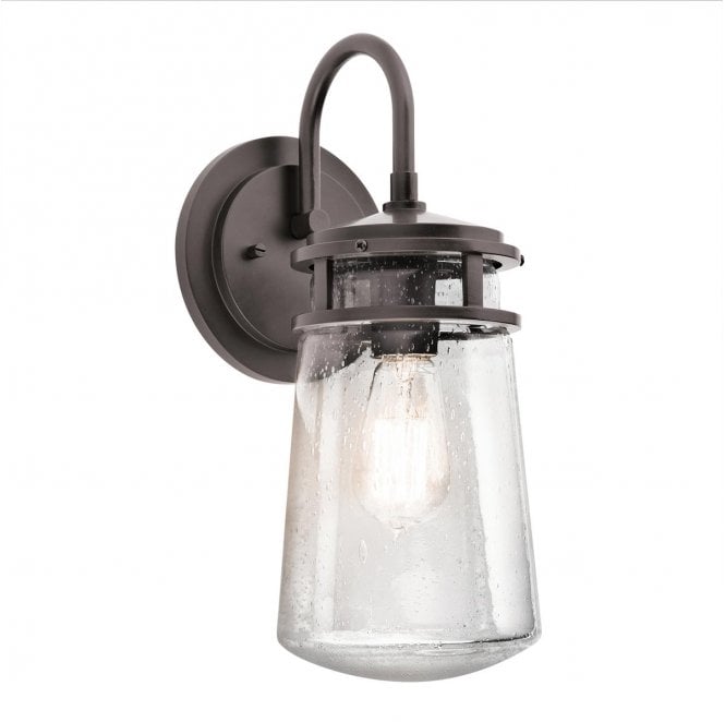 Kichler KL-LYNDON2-M-AZ Lyndon Outdoor IP44 1 Light Medium Wall Lantern in an Architectural Bronze Finish