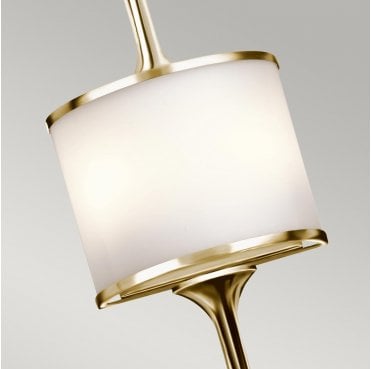 KL-MONA-L-PB Mona IP44 2 Light Wall Light in a Polished Brass Finish