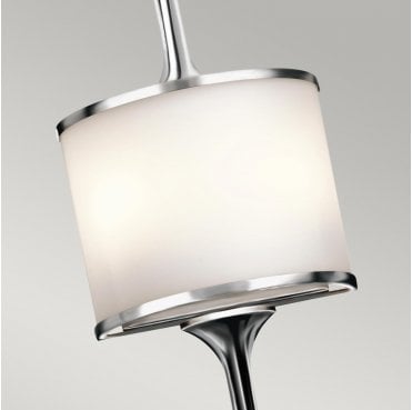 KL-MONA-L-PC Mona IP44 2 Light Wall Light in a Polished Chrome Finish
