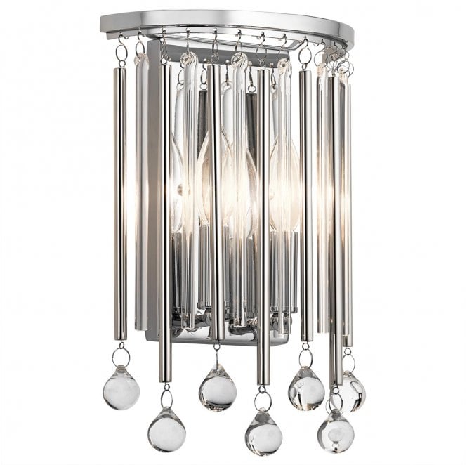 Kichler KL-PIPER2-PC Piper 2 Light Wall Light in a Polished Chrome Finish
