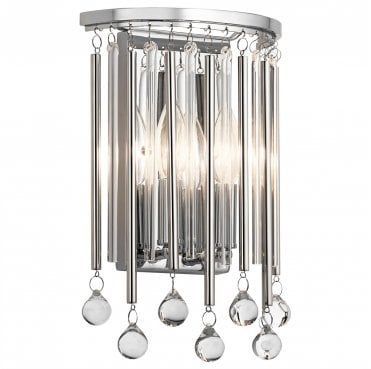KL-PIPER2-PC Piper 2 Light Wall Light in a Polished Chrome Finish
