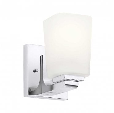 KL-ROEHM1-PC Roehm 1 Light Wall Light in a Polished Chrome Finish